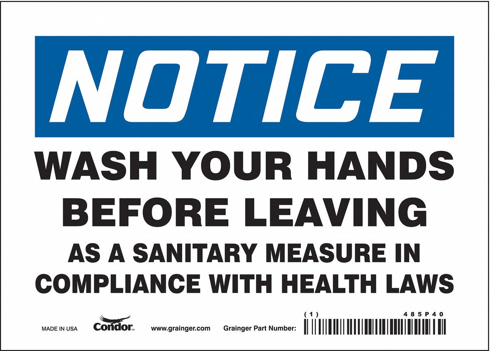 Safety Sign 5 in x 7 in Vinyl