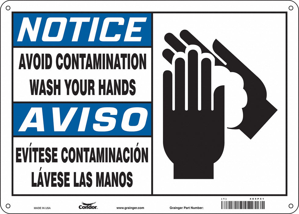 Safety Sign 10 in x 14 in Aluminum
