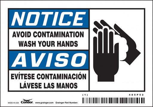 Safety Sign 3 1/2 in x 5 in Vinyl PK5