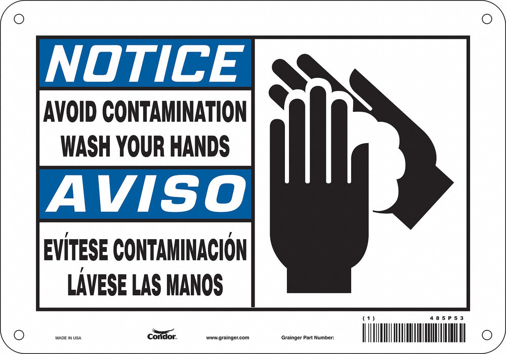 Safety Sign 7 in x 10 in Polyethylene