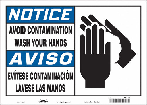 Safety Sign 10 in x 14 in Vinyl