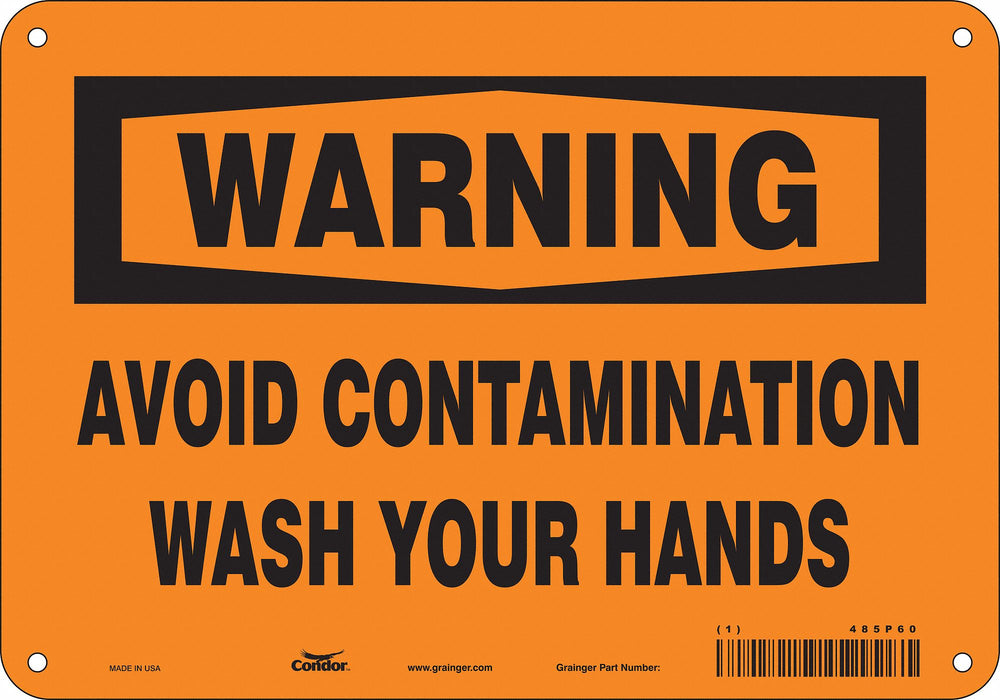 Safety Sign 7 in x 10 in Polyethylene