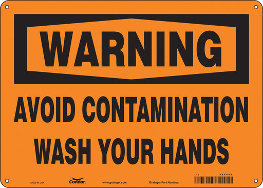 Safety Sign 10 in x 14 in Polyethylene