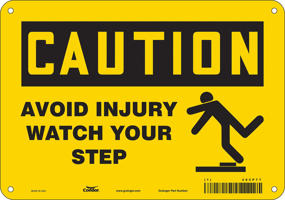 Safety Sign 7 inx10 in Polyethylene