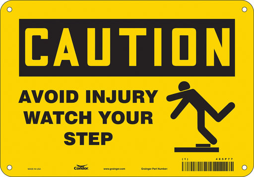 Safety Sign 7 inx10 in Polyethylene