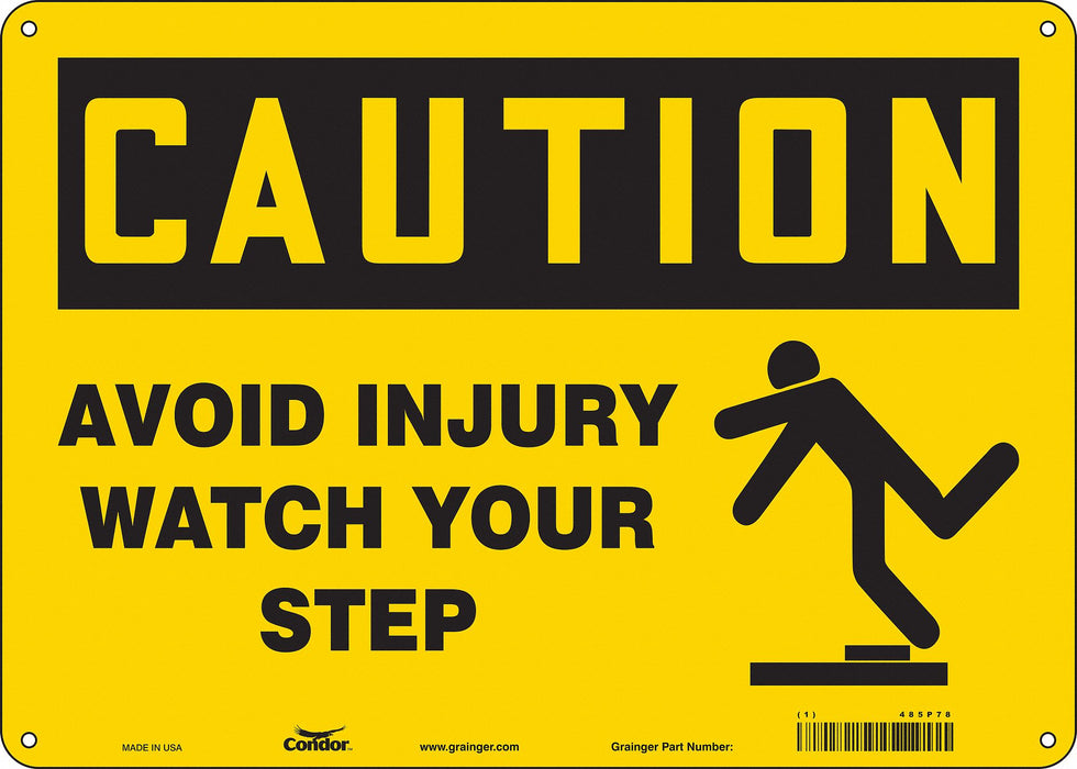 Safety Sign 10 inx14 in Polyethylene