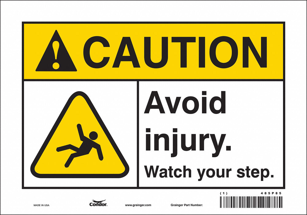 Safety Sign 7 in x 10 in Vinyl