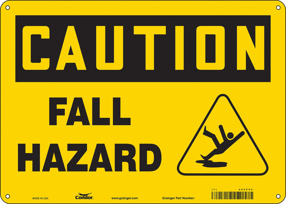 Safety Sign 10 inx14 in Aluminum
