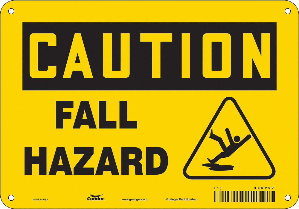 Safety Sign 7 inx10 in Polyethylene