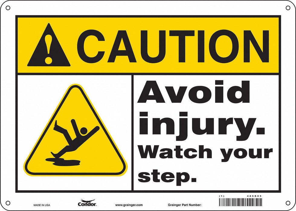 Safety Sign 10 inx14 in Polyethylene