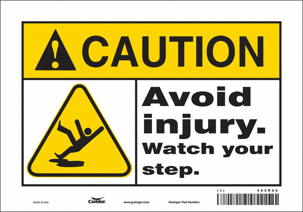 Safety Sign 7 inx10 in Vinyl