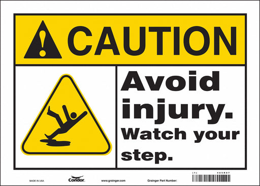 Safety Sign 10 in x 14 in Vinyl