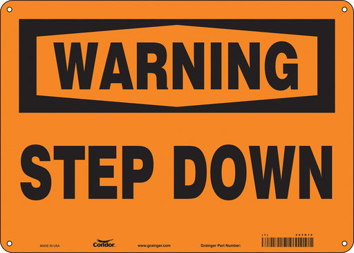 Safety Sign 10 in x 14 in Polyethylene