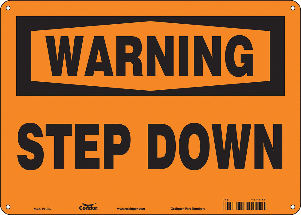 Safety Sign 10 in x 14 in Polyethylene