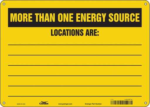 Safety Sign 10 in x 14 in Polyethylene