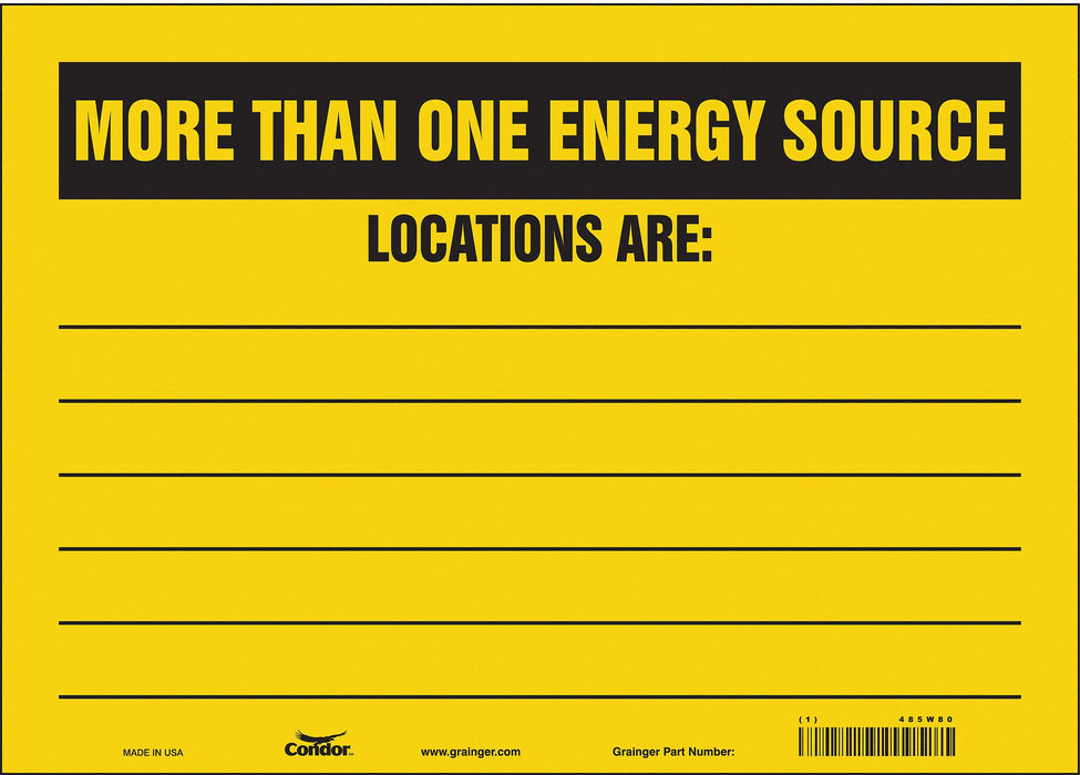 Safety Sign 10 in x 14 in Vinyl