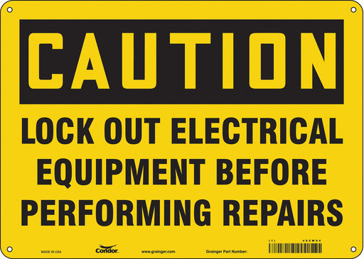 Safety Sign 10 inx14 in Aluminum