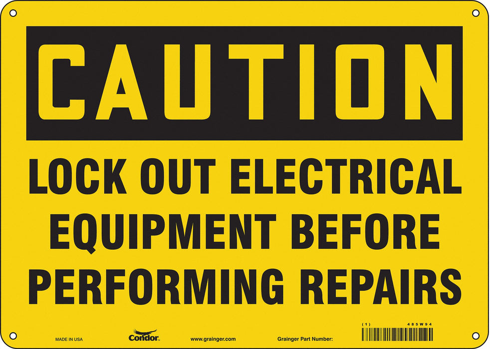 Safety Sign 10 inx14 in Aluminum
