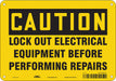 Safety Sign 7 in x 10 in Polyethylene