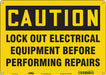 Safety Sign 10 in x 14 in Polyethylene