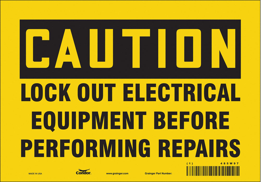 Safety Sign 7 inx10 in Vinyl