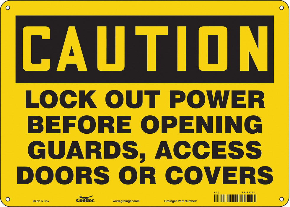 Safety Sign 10 in x 14 in Aluminum