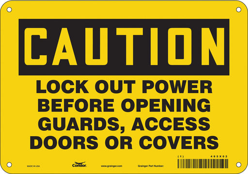 Safety Sign 7 inx10 in Polyethylene