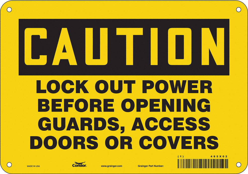 Safety Sign 7 inx10 in Polyethylene