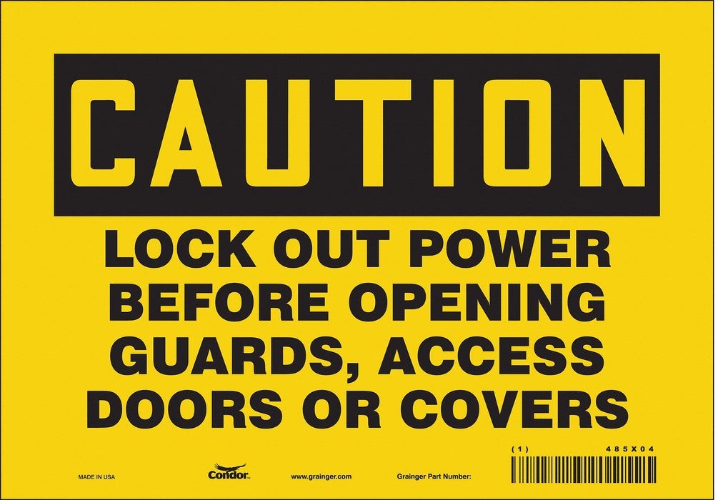 Safety Sign 7 inx10 in Vinyl