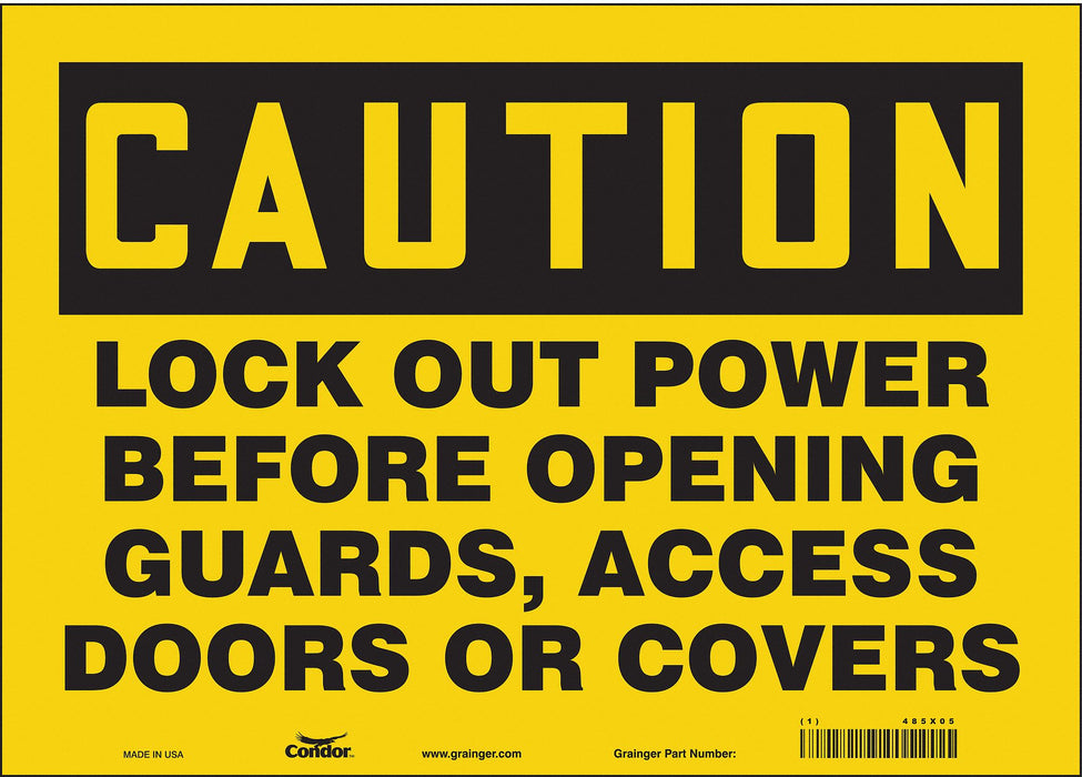 Safety Sign 10 inx14 in Vinyl