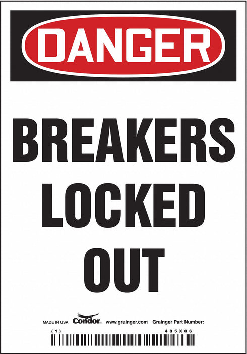 K0127 Safety Sign 10 inx14 in Magnetic Vinyl
