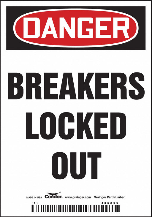 K0127 Safety Sign 10 inx14 in Magnetic Vinyl