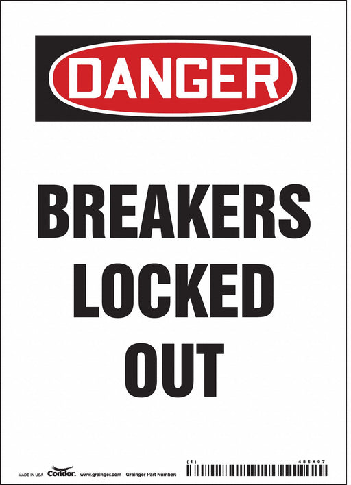 K0127 Safety Sign 10 inx14 in Magnetic Vinyl