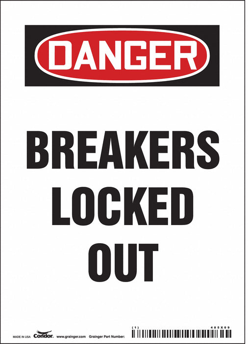 K0127 Safety Sign 7 inx5 in Vinyl