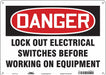 Safety Sign 10 in x 14 in Aluminum