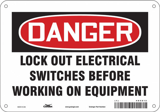 Safety Sign 7 inx10 in Polyethylene