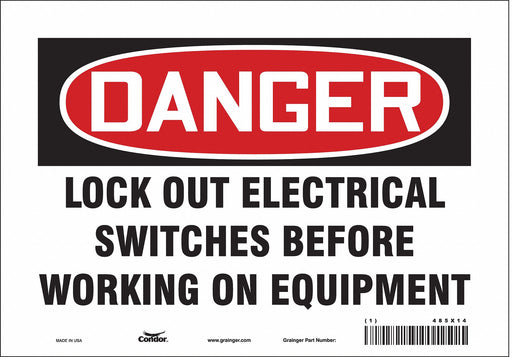 Safety Sign 7 inx10 in Vinyl