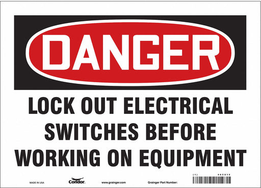 Safety Sign 10 inx14 in Vinyl