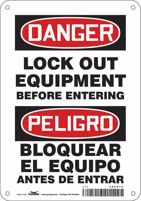 Safety Sign 10 inx7 in Aluminum