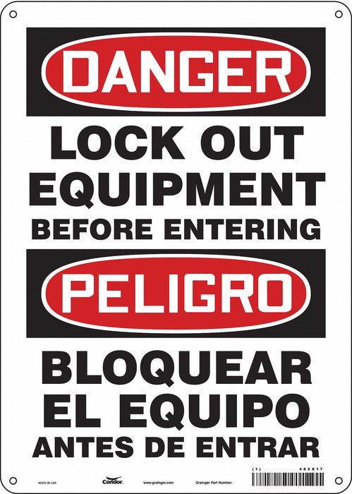 Safety Sign 14 inx10 in Aluminum