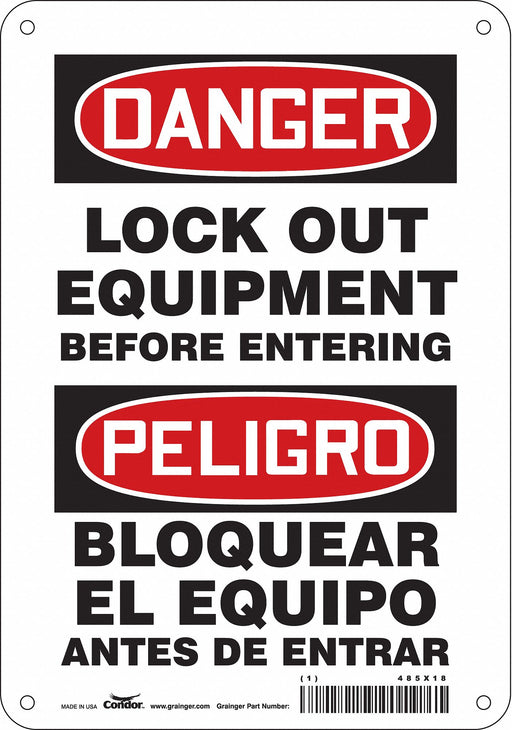 Safety Sign 10 inx7 in Polyethylene