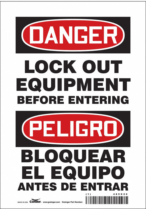 Safety Sign 10 inx7 in Vinyl
