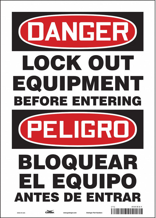 Safety Sign 14 inx10 in Vinyl