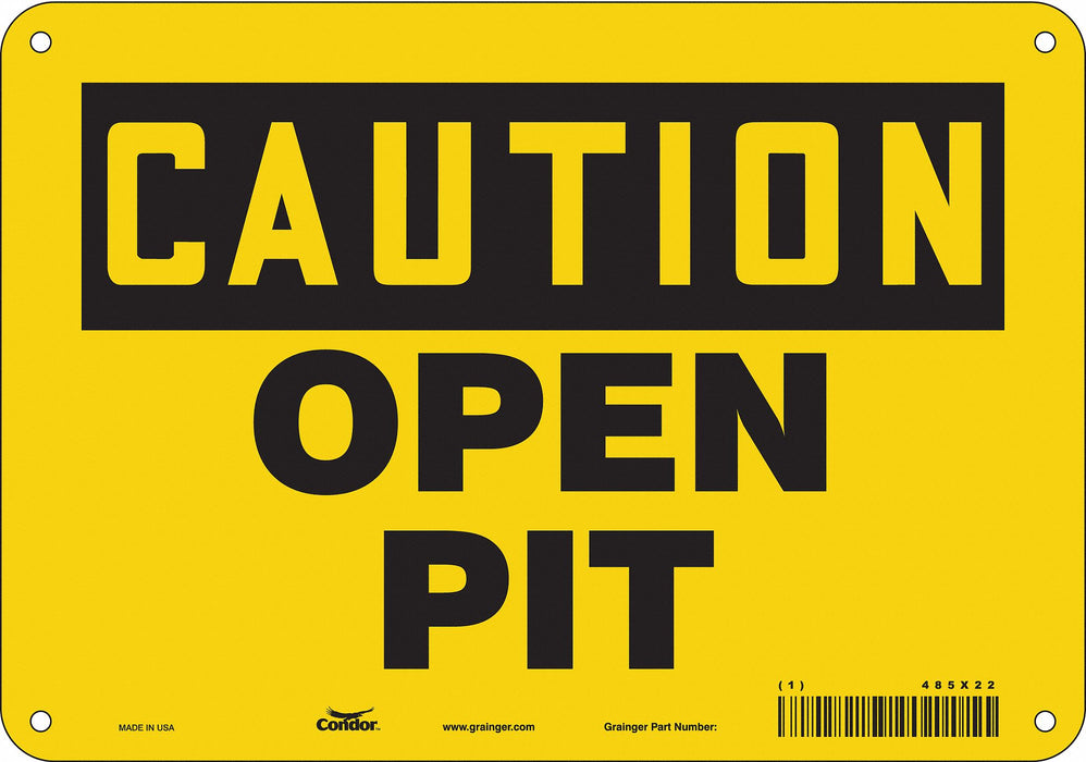 Construction Sign 7 in x 10 in Aluminum