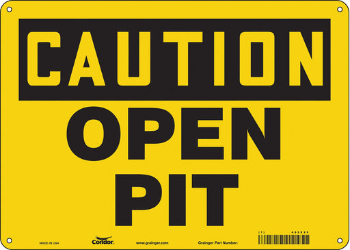 Safety Sign 10 inx14 in Polyethylene