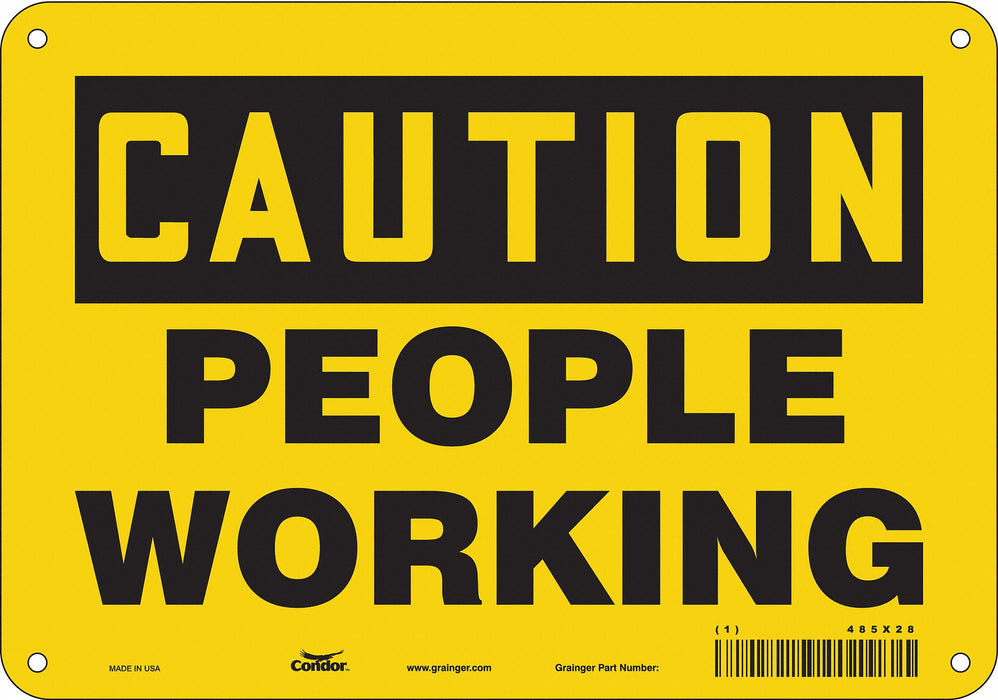 Safety Sign 7 in x 10 in Aluminum