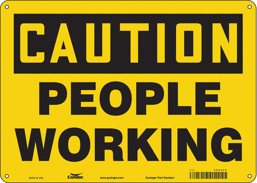 Safety Sign 10 in x 14 in Aluminum