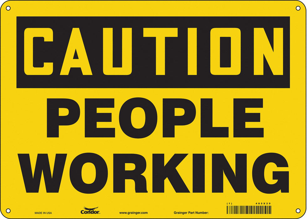 Safety Sign 10 in x 14 in Aluminum