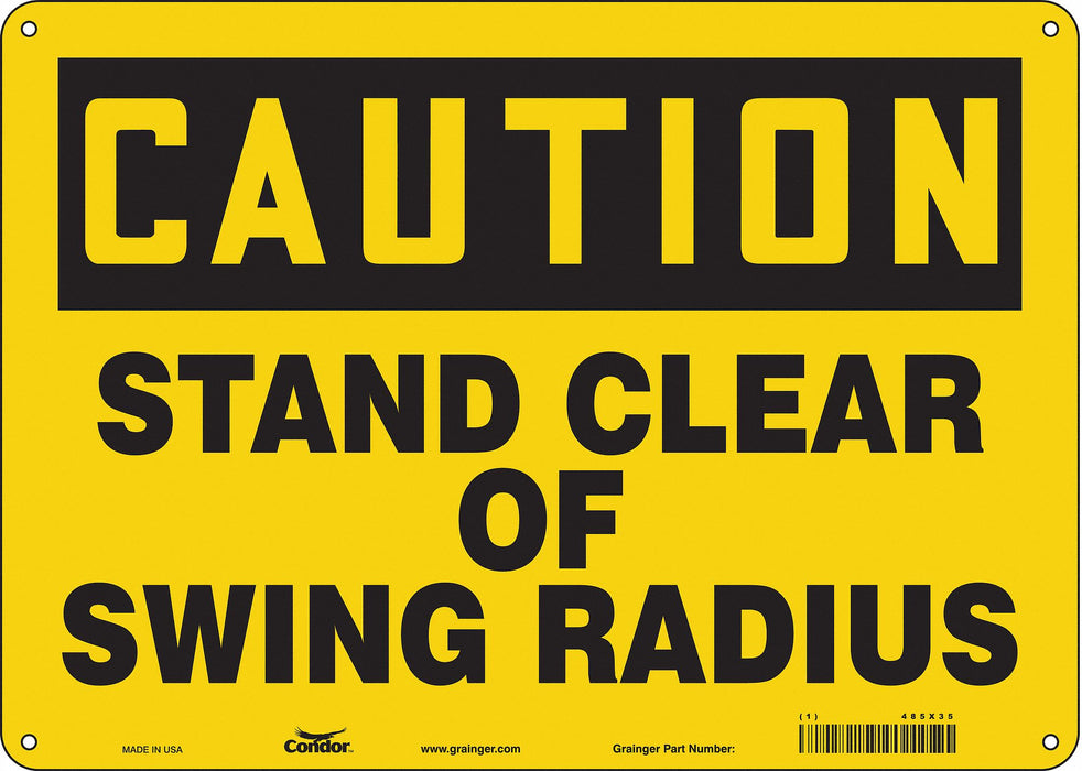 Safety Sign 10 in x 14 in Aluminum