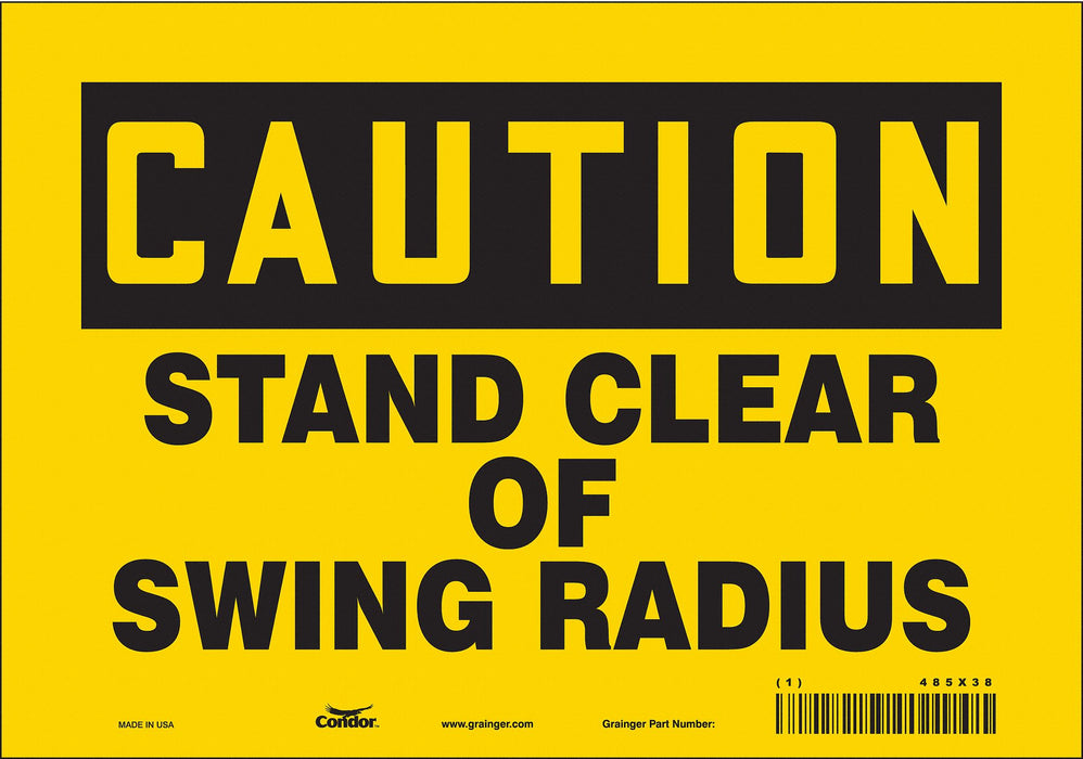 Safety Sign 7 in x 10 in Vinyl